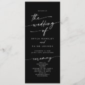 Boho Chique KLEUR EDITABLE Thee Lengte Bruiloft Programmakaart (Voorkant)