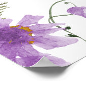 Boho chique lavendel Wildbloemen bruiloft welkom Poster (Hoek)