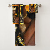 "Boho Chique met Afrikaanse Flair" Badhanddoek Set Bad Handdoek (Insitu)