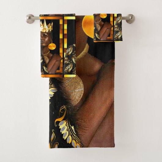 "Boho Chique met Afrikaanse Flair" Badhanddoek Set Bad Handdoek (Insitu)