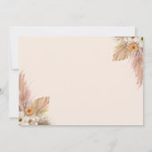 Boho chique minimalistische bruiloft Bewaar de dat Save The Date (Achterkant)