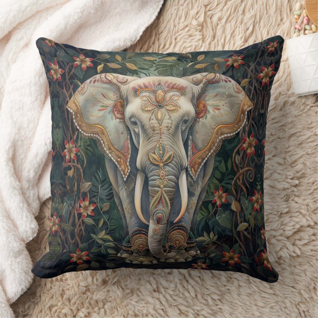 Boho Chique Olifant Bohemian Home Decor Kussen (Deken)