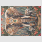Boho Chique Olifant Moeder en baby's Bohemian Tissuepapier (Voorkant)