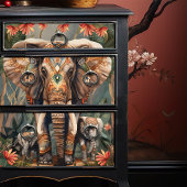 Boho Chique Olifant Moeder en baby's Bohemian Tissuepapier