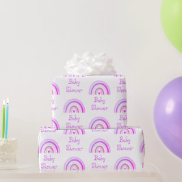 Boho Chique Paarse regenboog Patroon Verpakking Pa Cadeaupapier