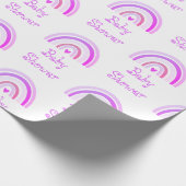 Boho Chique Paarse regenboog Patroon Verpakking Pa Cadeaupapier (Hoek)