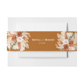 Boho chique pampas gras bloemenbruiloft uitnodigingen wikkel (Voorkant Voorbeeld)