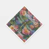  boho chique pastel bloementuin libel servet (Hoek)