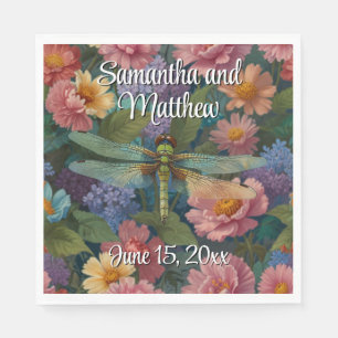  boho chique pastel bloementuin libel servet