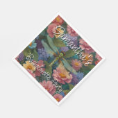 boho chique pastel bloemige libel feest servet (Hoek)