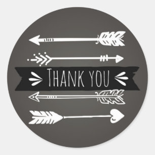 Boho chique pijlen Dank u Sticker