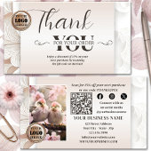 Boho chique QR code foto dank u voor uw bestelling Visitekaartje