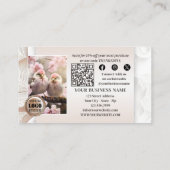 Boho chique QR code foto dank u voor uw bestelling Visitekaartje (Achterkant)