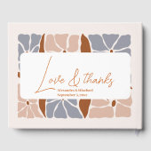 Boho chique retro bloemenbruiloft gastenboek (Achterkant)