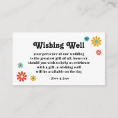 Boho chique retro bloemenbruiloft goed wensen informatiekaartje (Voorkant)