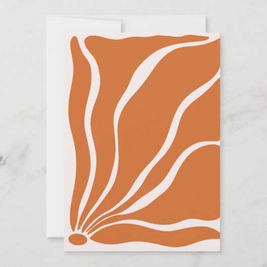 Boho chique retro bloemenbruiloft kaart (Achterkant)