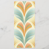 Boho chique retro kleurrijke bloemenbruiloft menu (Achterkant)