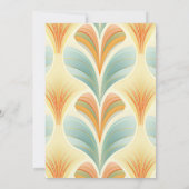 Boho chique retro kleurrijke bloemenbruiloft save the date (Achterkant)