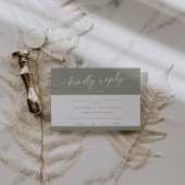 Boho Chique Sage Groen Menu Keuze RSVP-kaart