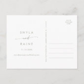 Boho Chique Sage Groene Bruiloft Save the Date Uitnodiging Briefkaart (Achterkant)