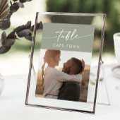 Boho Chique Sage Groene Foto Tafelnummers