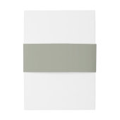 Boho chique salie groen monogram bruiloft uitnodigingen wikkel (Achterkant Voorbeeld)
