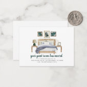 Boho chique slaapkamer kamer is verhuisd notitiekaartje (Voorkant / Achterkant in situ)