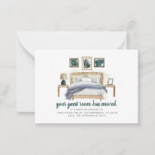 Boho chique slaapkamer kamer is verhuisd notitiekaartje (Voorkant)