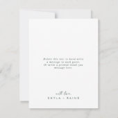 Boho chique smaragd groen bruiloft foto collage bedankkaart (Achterkant)