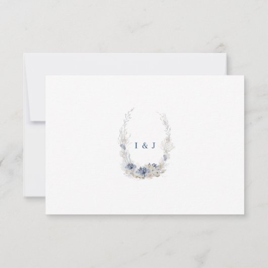 Boho chique strandbestemming bruiloft RSVP-kaart RSVP Kaartje (Achterkant)