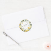 Boho Chique Tuin Feest Wildflower Ronde Sticker (Envelop)