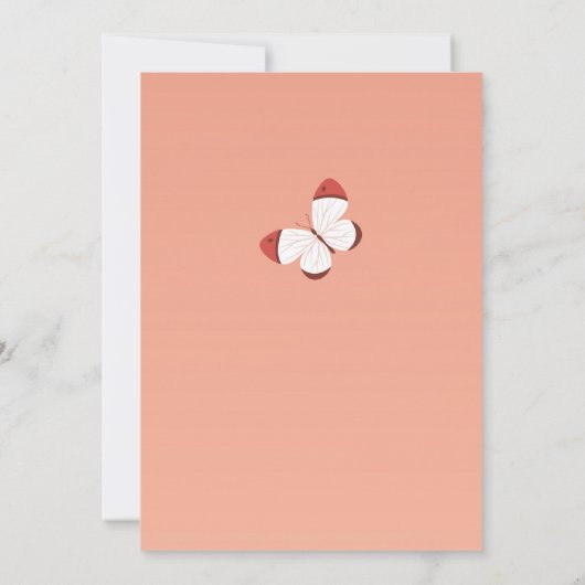 Boho chique vlinder bloemig elegant Vrijgezellenfe Kaart (Achterkant)