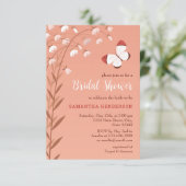 Boho chique vlinder bloemig elegant Vrijgezellenfe Kaart (Staand voorkant)