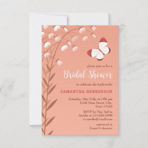 Boho chique vlinder bloemig elegant Vrijgezellenfe Kaart