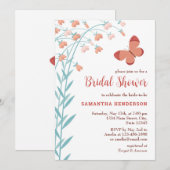 Boho chique vlinder bloemig elegant Vrijgezellenfe Kaart (Voorkant / Achterkant)