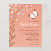 Boho chique vlinder bloemig elegant Vrijgezellenfe Uitnodiging Briefkaart (Voorkant)