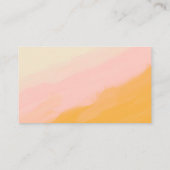 Boho chique Waterverf roze geel bruiloft website Informatiekaartje (Achterkant)