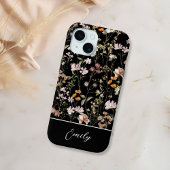 Boho chique wilde bloem zwart bloemig elegant Case-Mate iPhone case