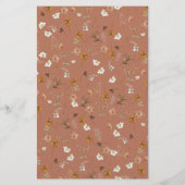 Boho chique wilde bloemen boog bruids bingo spel (Achterkant)