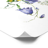 Boho chique wilde bloemen doop welkom poster (Hoek)