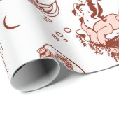 Boho Chique Zodiac Teken Tegel Patroon Astrologie  Cadeaupapier (Rol Hoek)