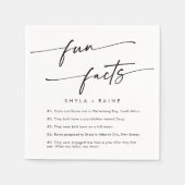 Boho Chique Zwart-wit Bruiloft Fact Servetten (Voorkant)