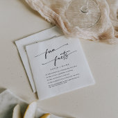 Boho Chique Zwart-wit Bruiloft Fact Servetten