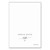 Boho Chique Zwart-wit Gast Naam Plaats Kaarten (Voorkant)