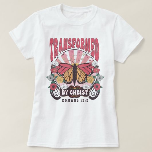 Boho Christelijk Bijbelvers getransformeerd door C T-shirt (Design voorkant)