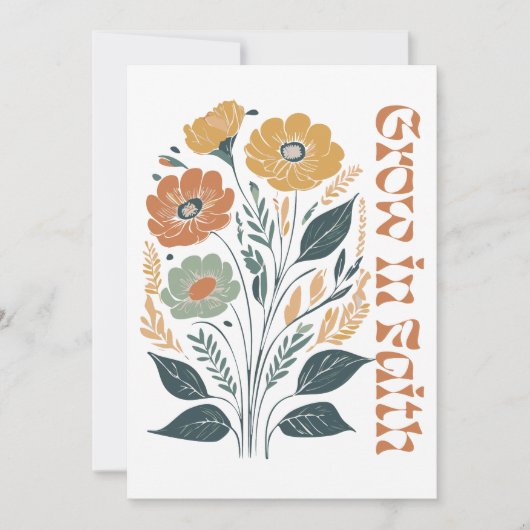 Boho Christelijk Inspirerend groeit in geloof Kaart (Voorkant)