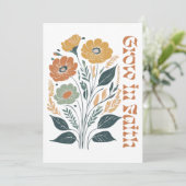 Boho Christelijk Inspirerend groeit in geloof Kaart (Staand voorkant)