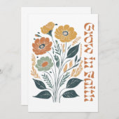 Boho Christelijk Inspirerend groeit in geloof Kaart (Voorkant / Achterkant)