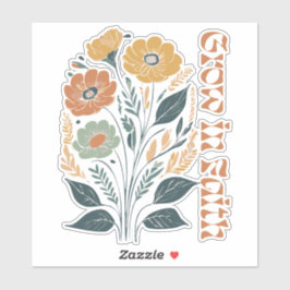 Boho Christelijk Inspirerend groeit in geloof Sticker