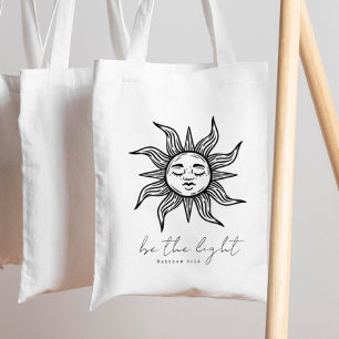Boho Christelijke bijbel is licht zonlicht Tote Bag